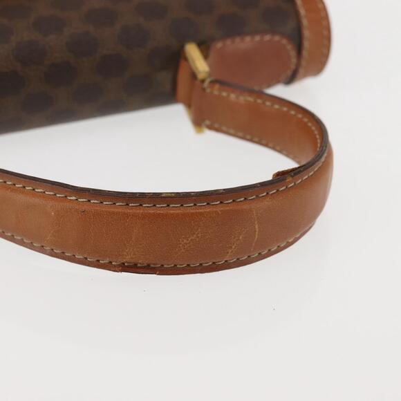 CELINE Macadam Canvas Hand Bag Pvc Leather Brown Gold - Picture 9 of 13